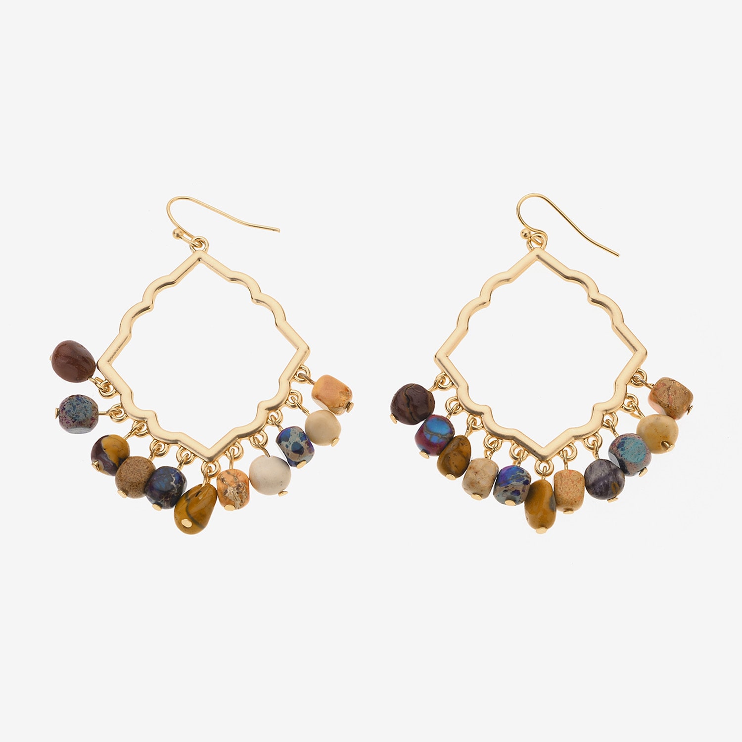 Bijoux Bar Womens 3 1/2 Inch Hoop Earrings