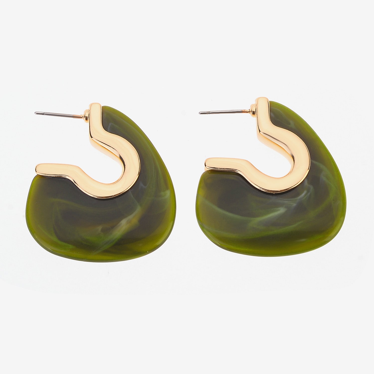 Bijoux Bar Womens 1 1/2 Inch Hoop Earrings
