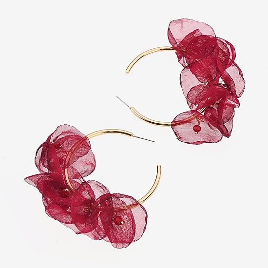 Bijoux Bar Womens 2 Inch Hoop Earrings
