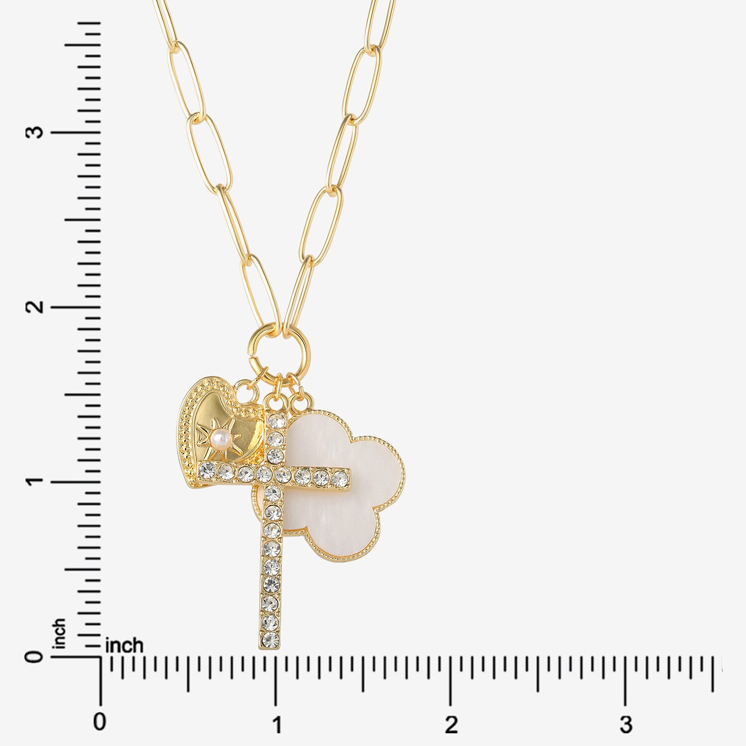 JS Jessica Simpson Womens Multi Color Alloy 18 Inch Pendant Necklace