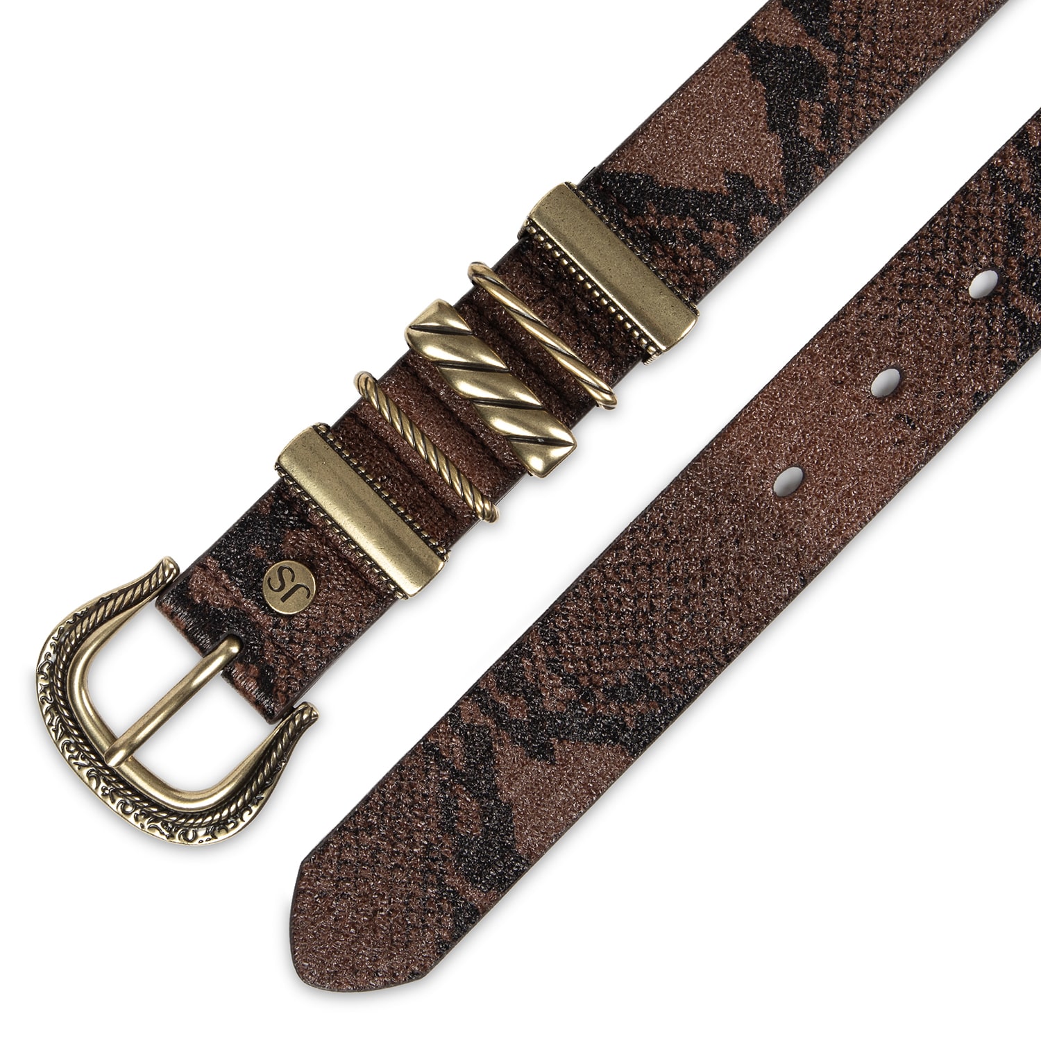 JS Jessica Simpson 1" Stone Womens Belt