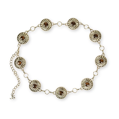 Js Jessica Simpson Stone Floral Womens Belt In Yellow