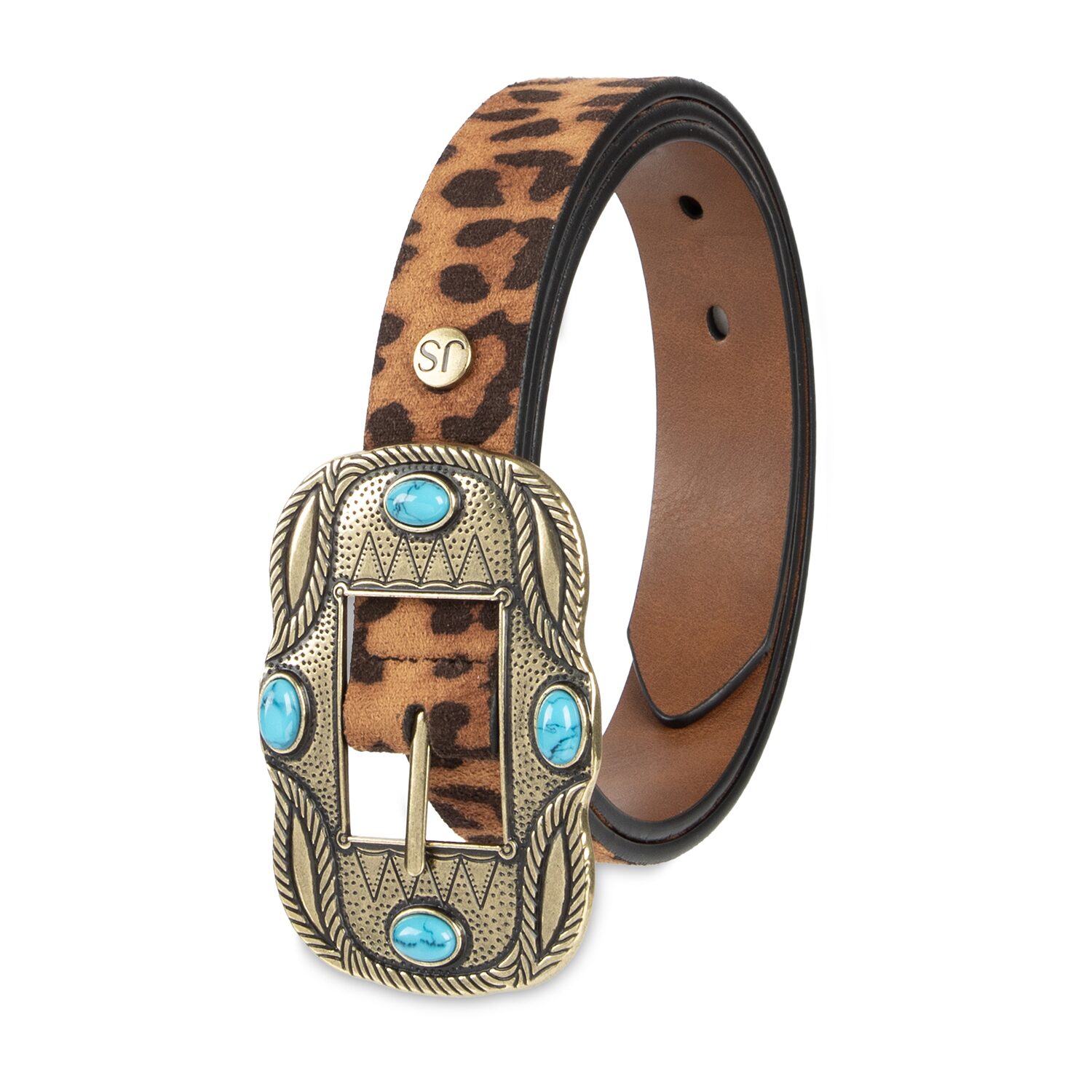 JS Jessica Simpson 1" Stone Reversible Womens Belt