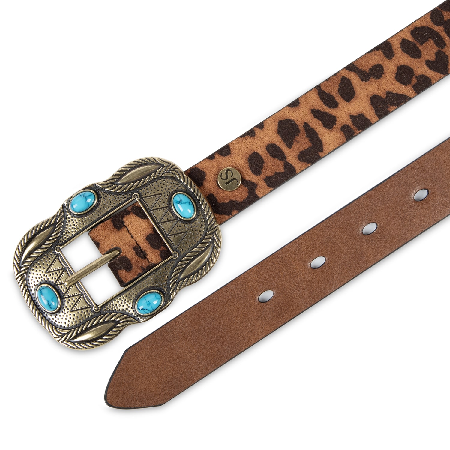 JS Jessica Simpson 1" Stone Reversible Womens Belt