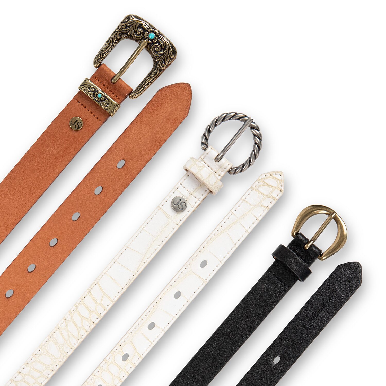 JS Jessica Simpson 75' & 1.25" Western Pack 3-pc. Womens Belt
