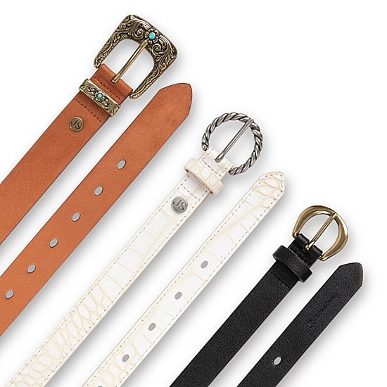 JS Jessica Simpson 75' & 1.25" Western Pack 3-pc. Womens Belt