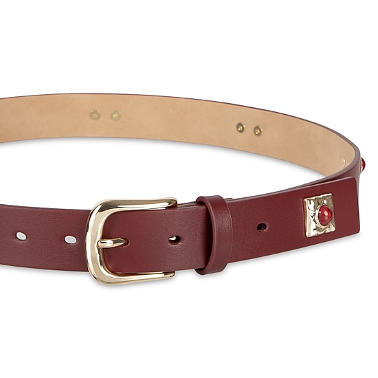 JS Jessica Simpson 1.25" Studded Strap Womens Belt