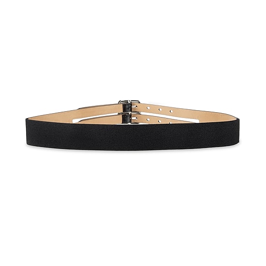 JS Jessica Simpson 2.25" Faux Double Belt Womens Belt