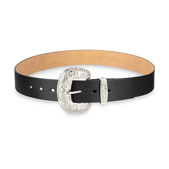 JS Jessica Simpson 1.5" Gem Harness And Loop Womens Belt