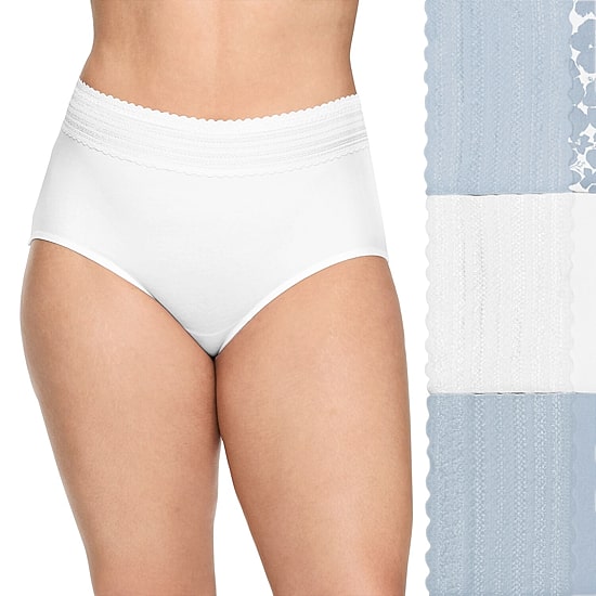 Warners® No Pinching No Problems® Dig-Free Comfort Waist with Lace Cotton Brief - Rs2093p