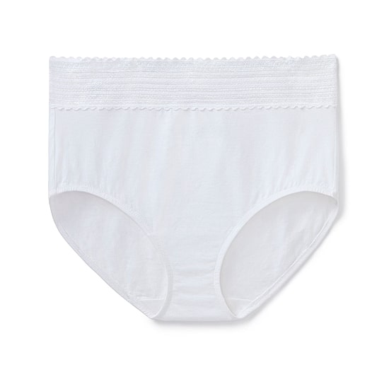 Warners® No Pinching No Problems® Dig-Free Comfort Waist with Lace Cotton Brief - Rs2093p