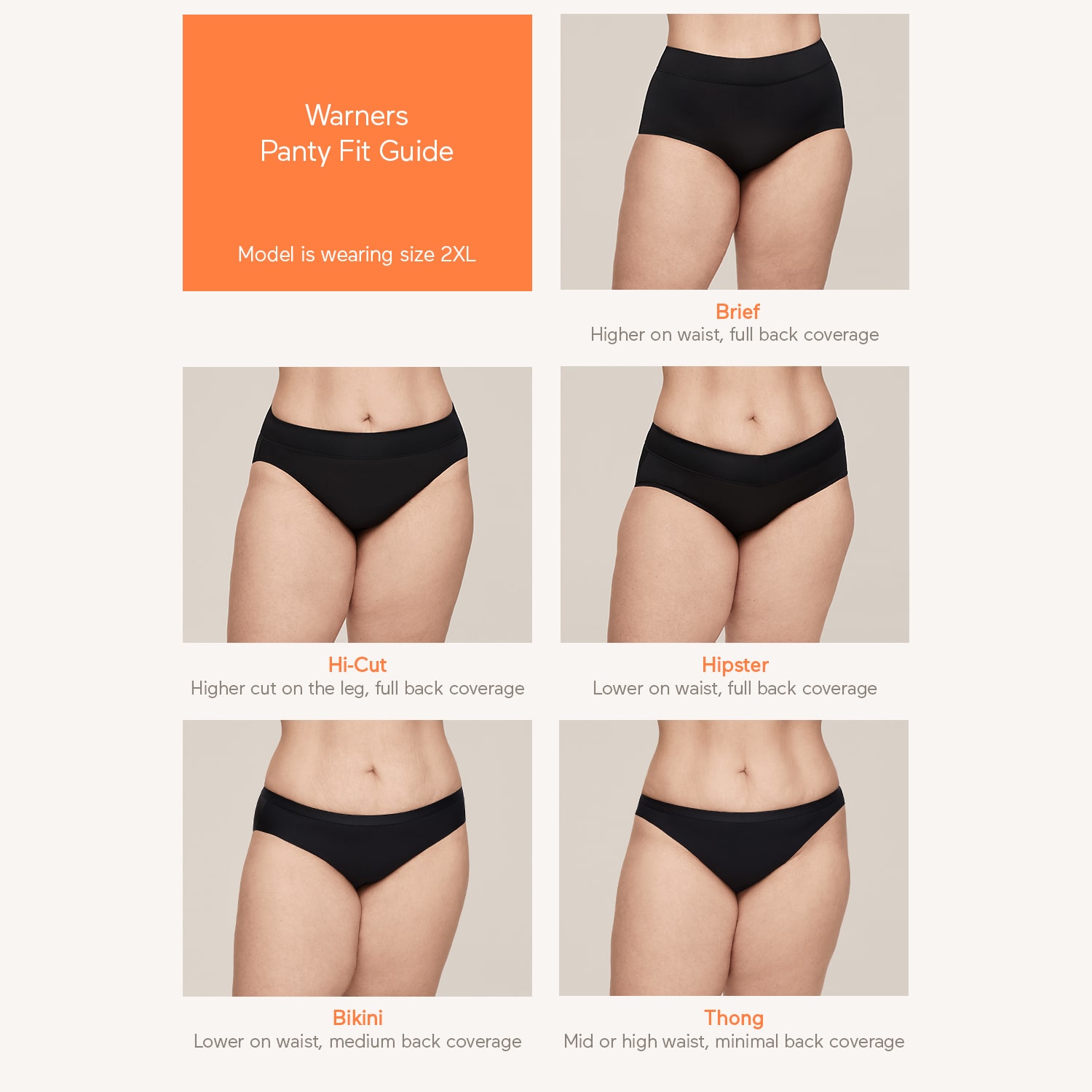 Warners® No Pinching No Problems® Dig-Free Comfort Waist with Lace Cotton Brief - Rs2093p