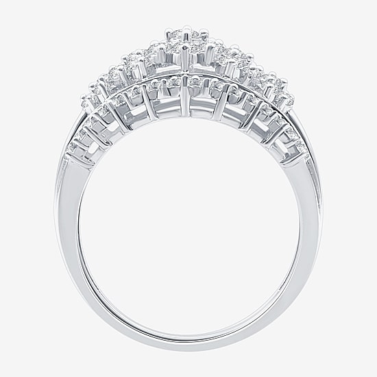 1 CT.T.W. Natural Diamond 14K White Gold Ring