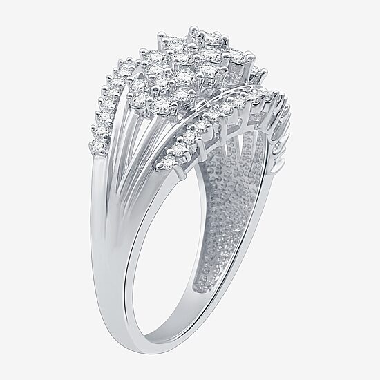 1 CT.T.W. Natural Diamond 14K White Gold Ring