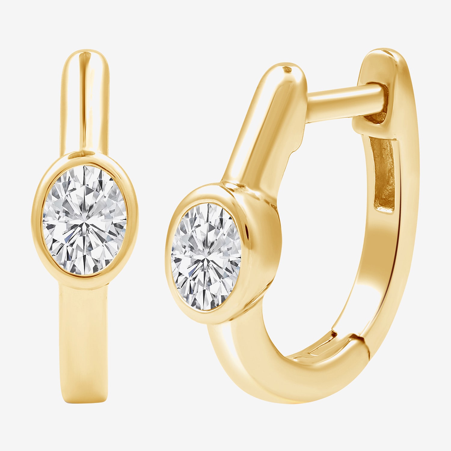 (F / Si1-Si2) Womens 5/8 CT. T.W. Lab Grown White Diamond 14K Gold Over Silver 2-pc. Earring Set