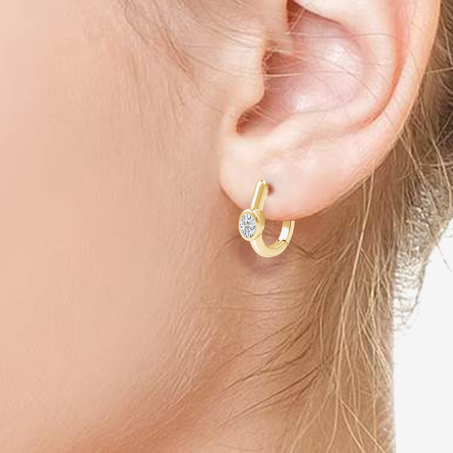 (F / Si1-Si2) Womens 5/8 CT. T.W. Lab Grown White Diamond 14K Gold Over Silver 2-pc. Earring Set