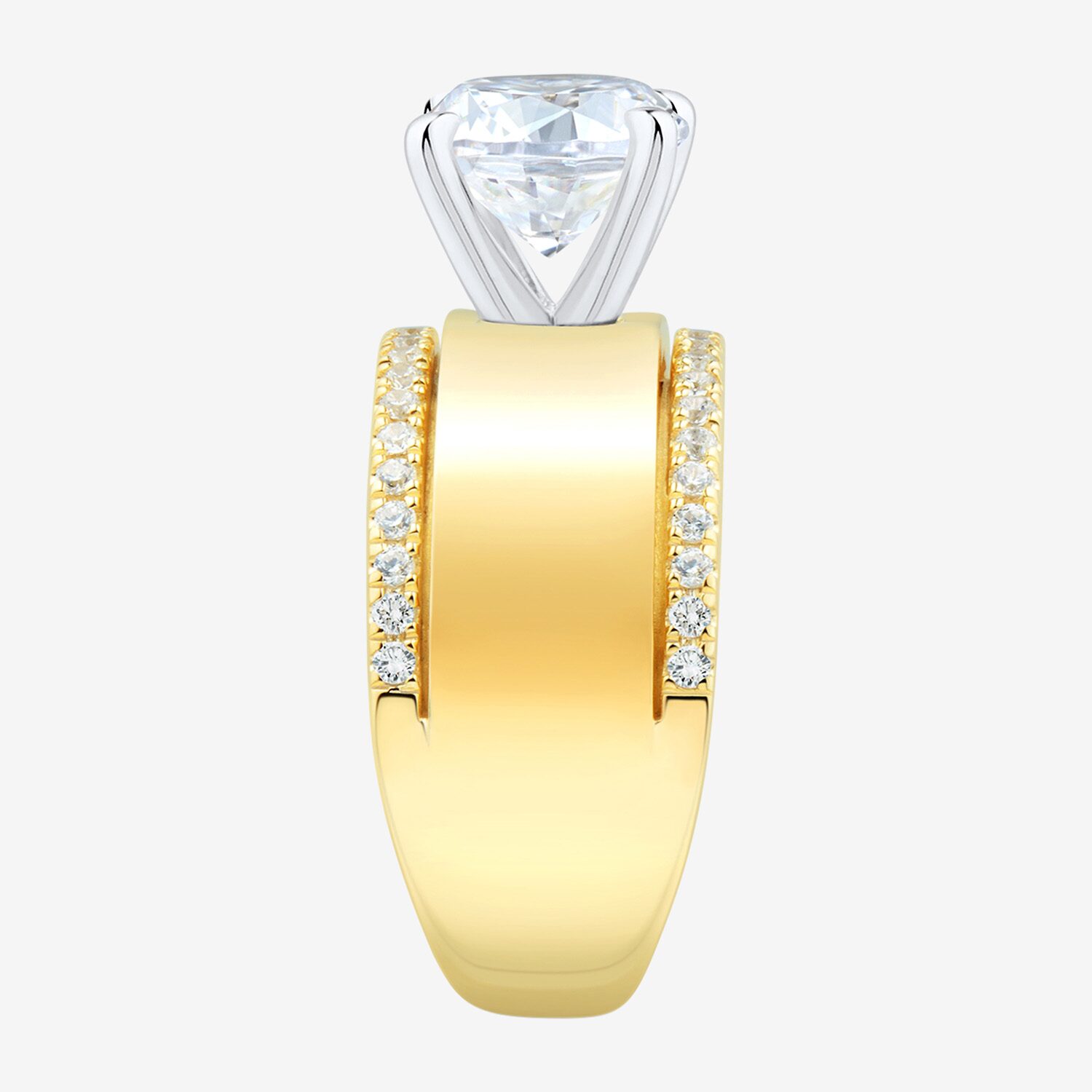 Diamond Addiction (H-I / Si2) Womens 2 1/3 CT. T.W. Lab Grown White Diamond 10K Gold Round Engagement Ring