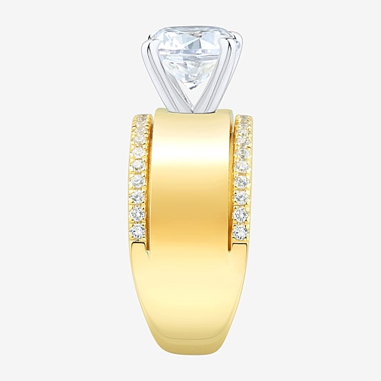 Bridal Addiction (H-I / Si2) Womens 2 1/3 CT. T.W. Lab Grown White Diamond 10K Gold Round Engagement Ring