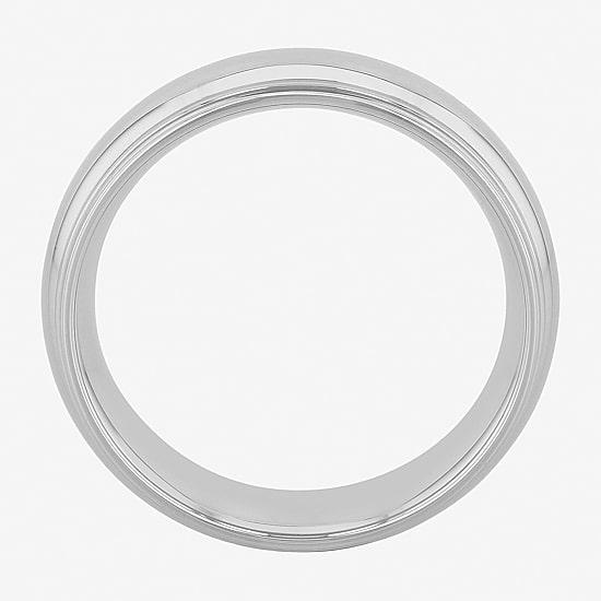 Mens 7.5MM Stainless Steel Wedding Band