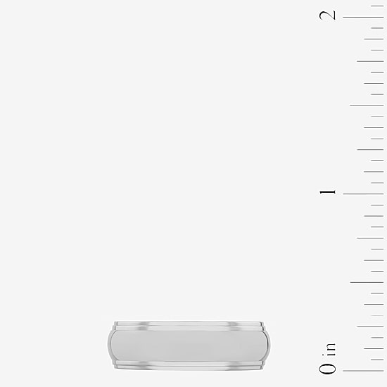 Mens 7.5MM Stainless Steel Wedding Band