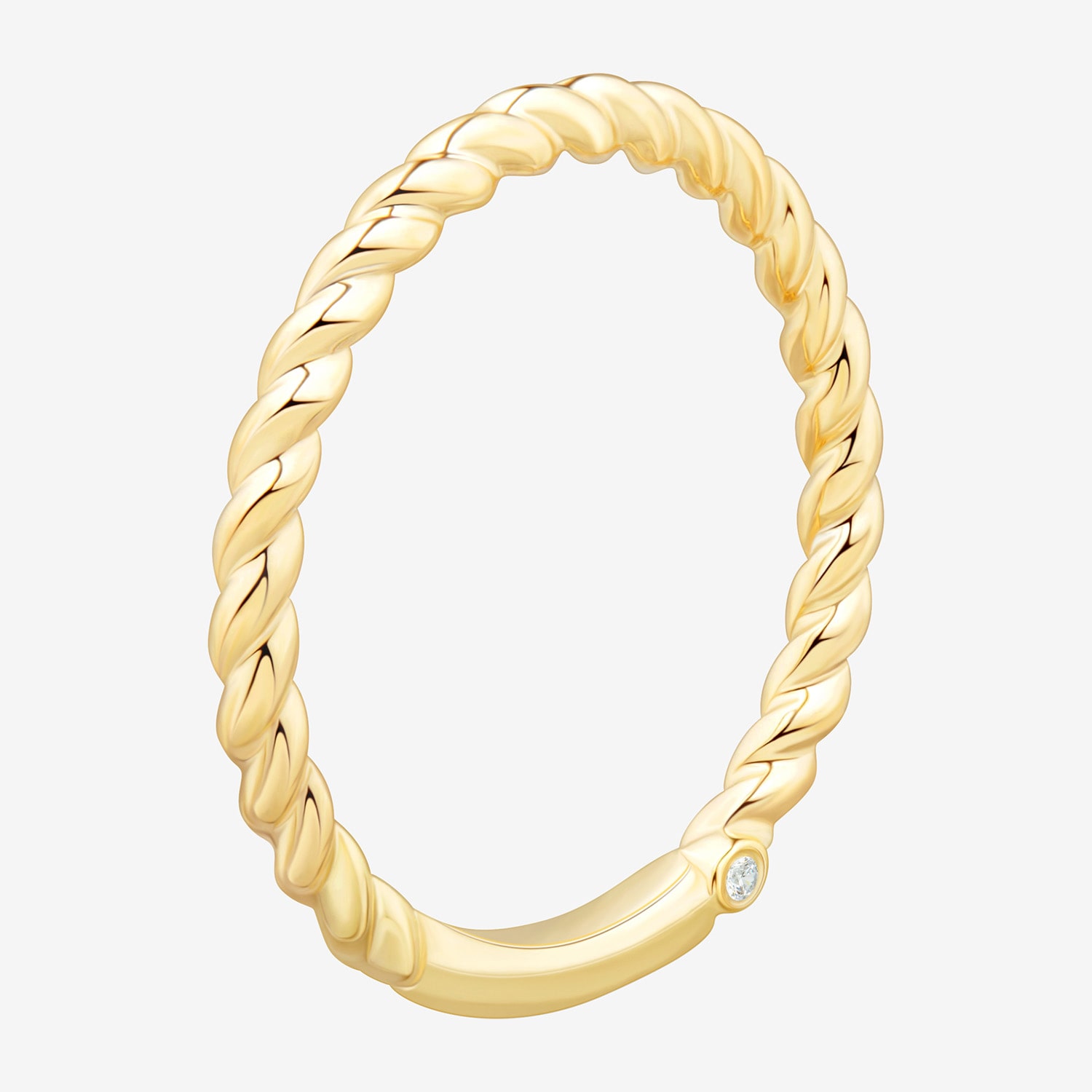 (H-I / Si1-Si2) Womens 2MM Diamond Accent Lab Grown White 10K Gold Wedding Band