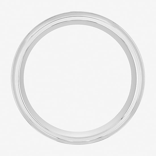 Mens 8MM Stainless Steel Wedding Band