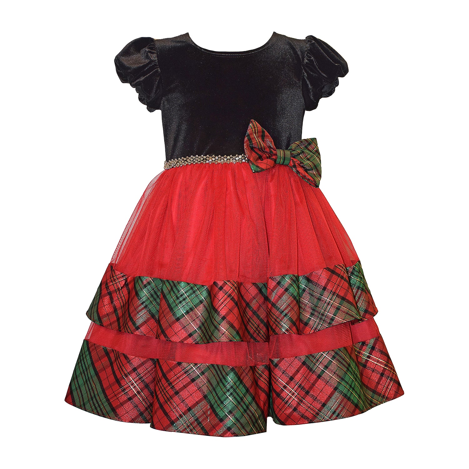 Bonnie Jean Little Girls Puffed Short Sleeve Fit + Flare Dress