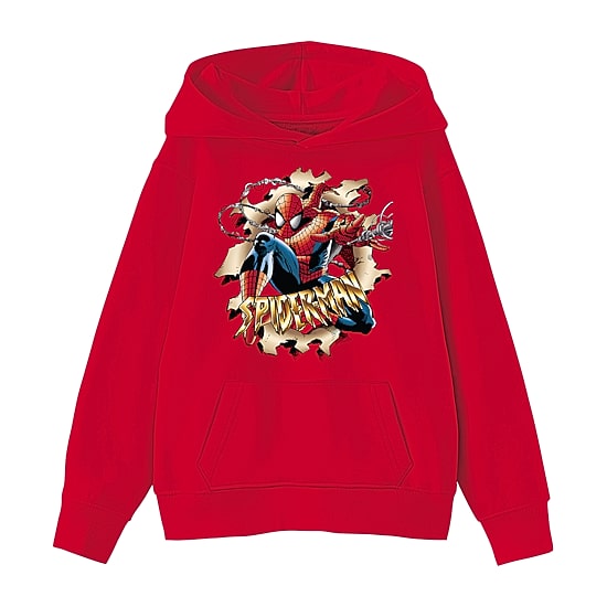 Little & Big Kid Boys Long Sleeve Spiderman Fleece Hoodie
