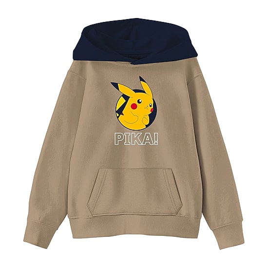 Pikachu Little & Big Kid Boys Long Sleeve Pokemon Fleece Hoodie