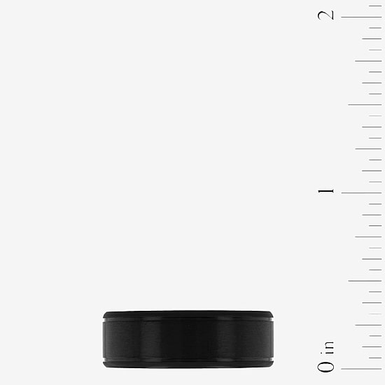 Mens 8MM Stainless Steel Wedding Band