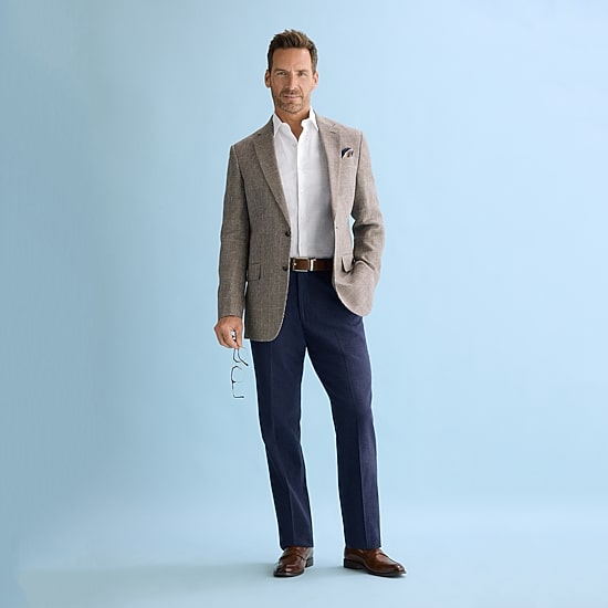 Stafford Mens Classic Fit Linen Sport Coat