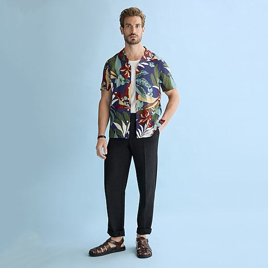 J. Ferrar Textured Mens Straight Fit Flat Front Pant