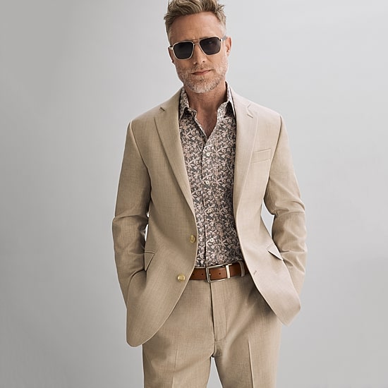 Stafford Floral Mens Long Sleeve Regular Fit Button-Down Shirt