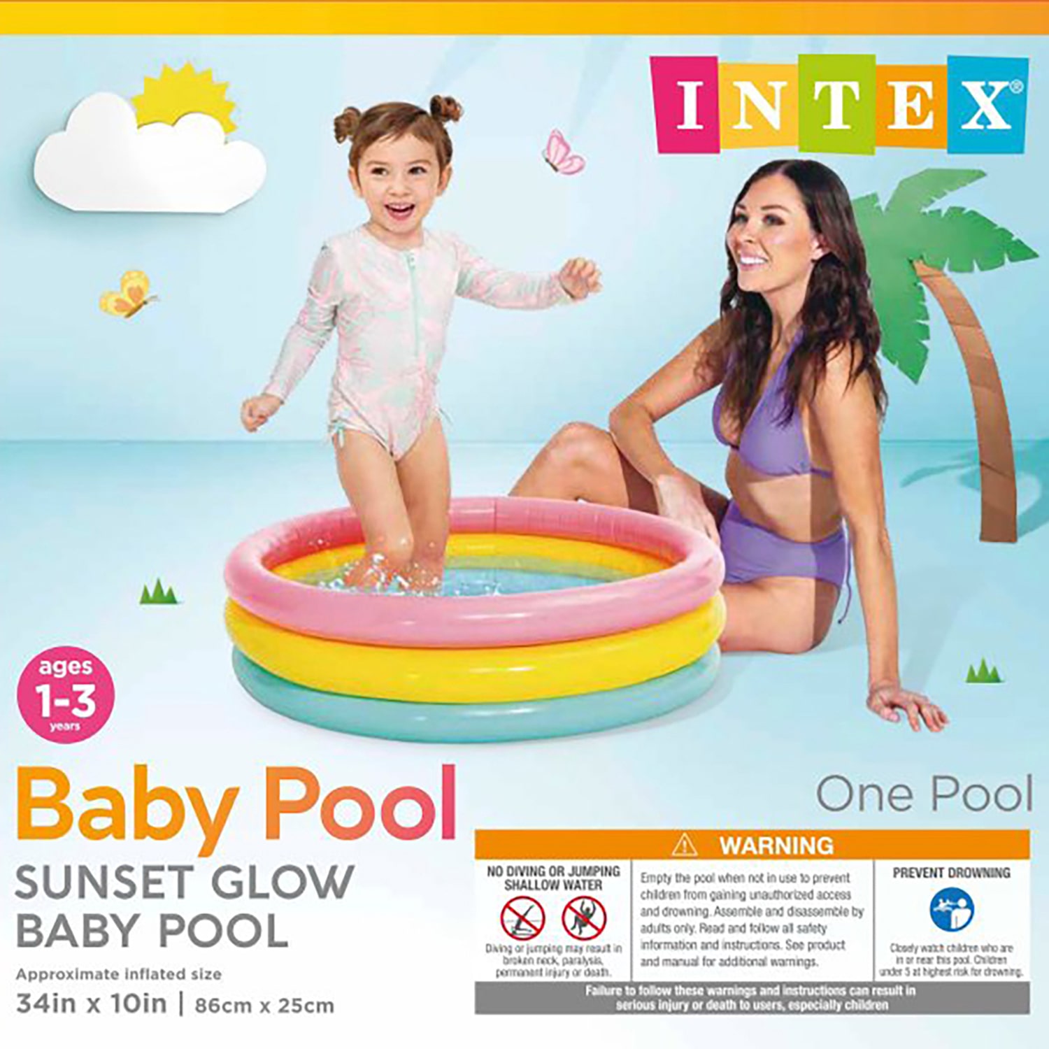 Intex Baby Sunsetglow Kiddie Pool