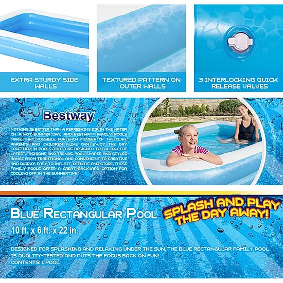 Bestway Rectangular Family Kiddie Pool