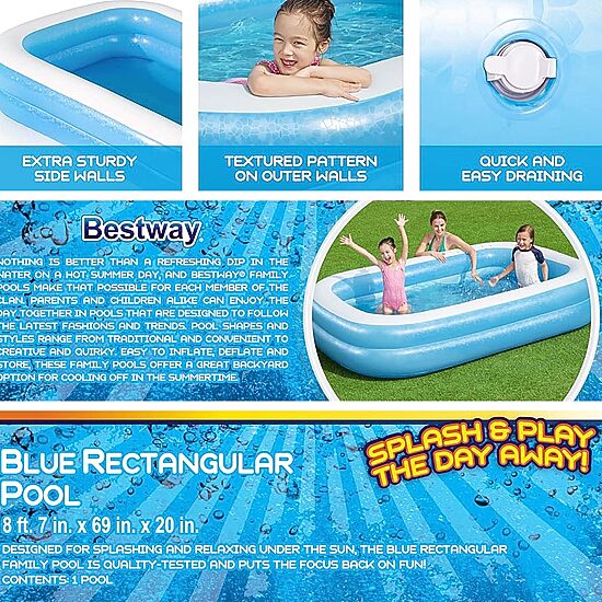 Bestway Rectnglr Family Kiddie Pool