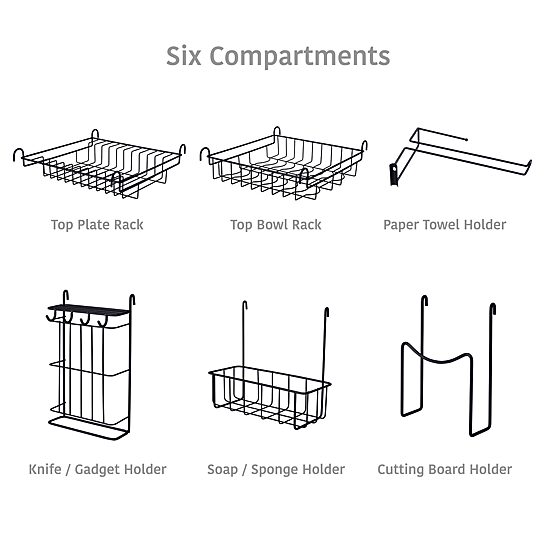 Gourmet Basics by Mikasa Over Sink Wall Organizer