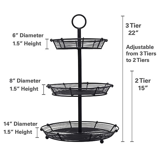 Gourmet Basics by Mikasa Tulsa 3 Tier Basket