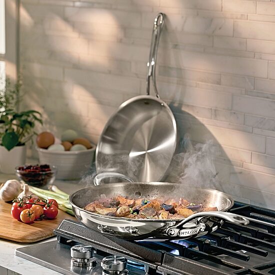 Anolon Everlast Tri-Ply Clad 2-pc. Stainless Steel Frying Pan