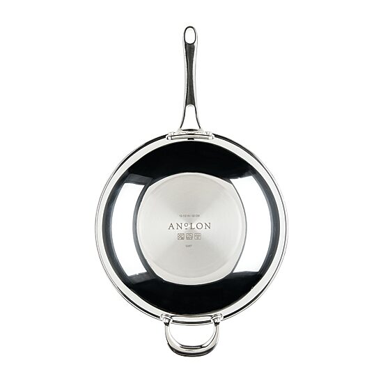 Anolon Everlast Tri-Ply Clad 12 1/2 Inch Stainless Steel Stir Fry Pan