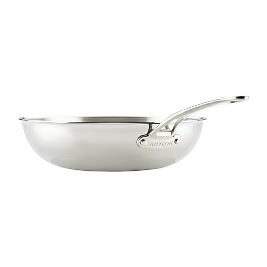 Anolon Everlast Tri-Ply Clad 12 1/2 Inch Stainless Steel Stir Fry Pan
