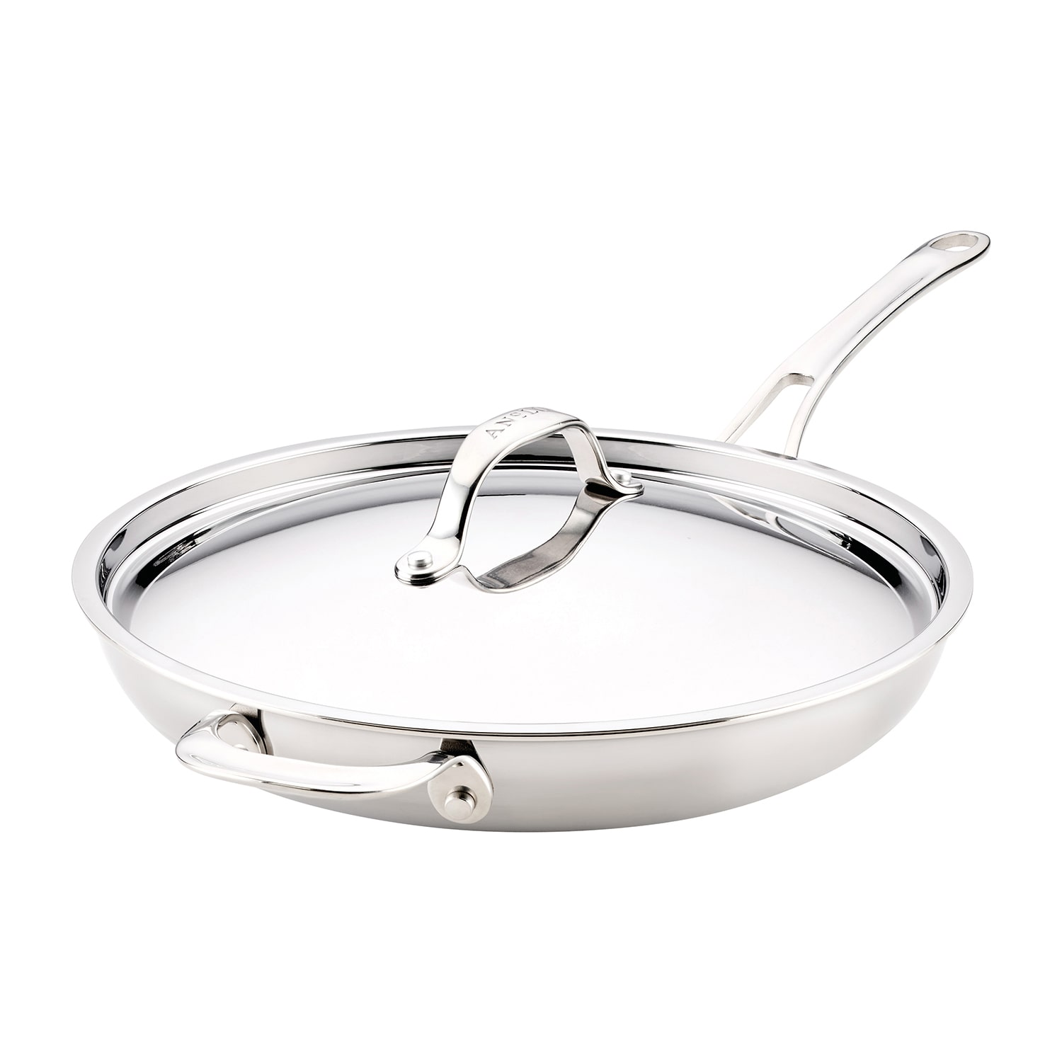 Anolon Everlast Tri-Ply Clad 12 1/2 Inch Stainless Steel Frying Pan