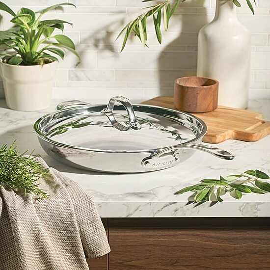 Anolon Everlast Tri-Ply Clad 12 1/2 Inch Stainless Steel Frying Pan