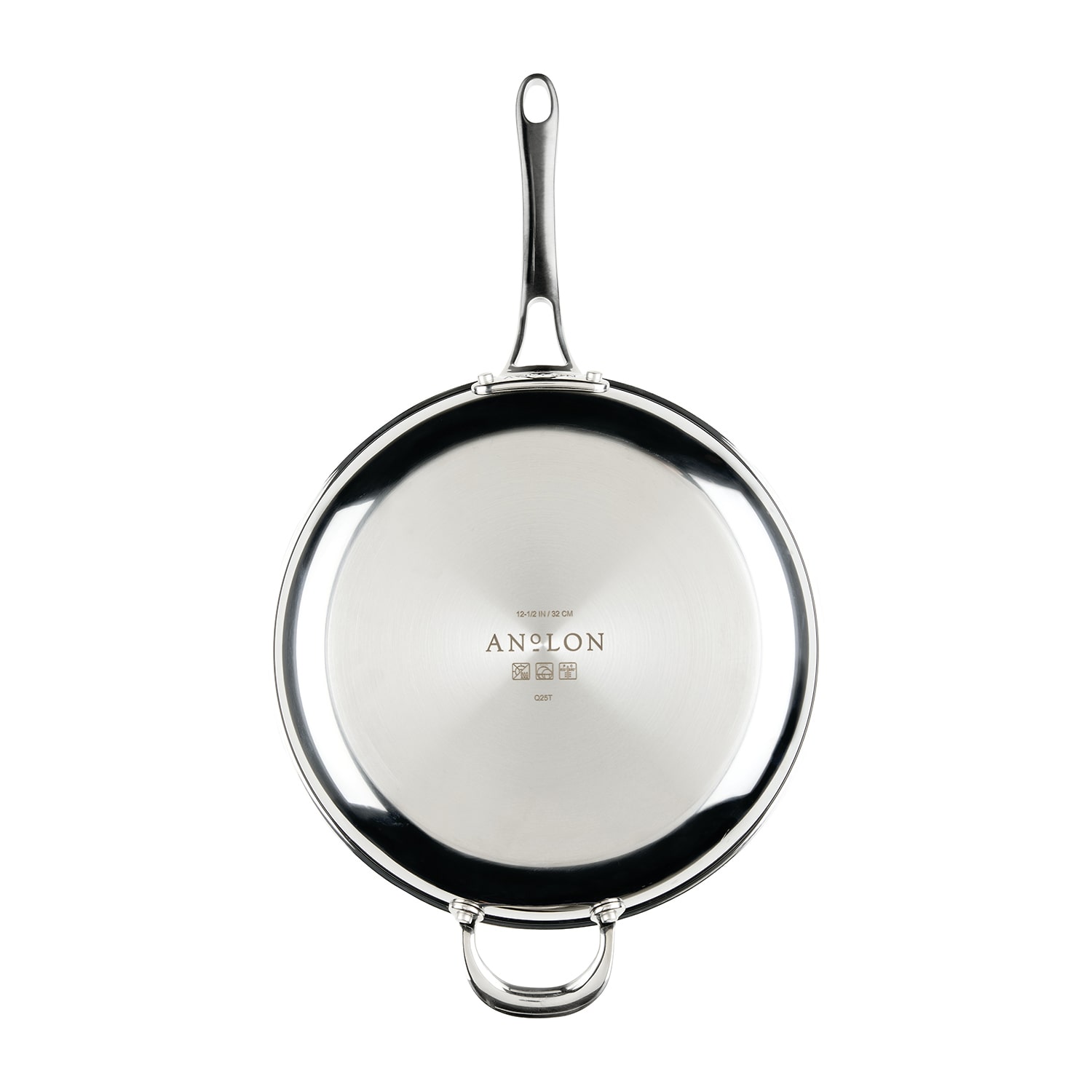 Anolon Everlast Tri-Ply Clad 12 1/2 Inch Stainless Steel Frying Pan