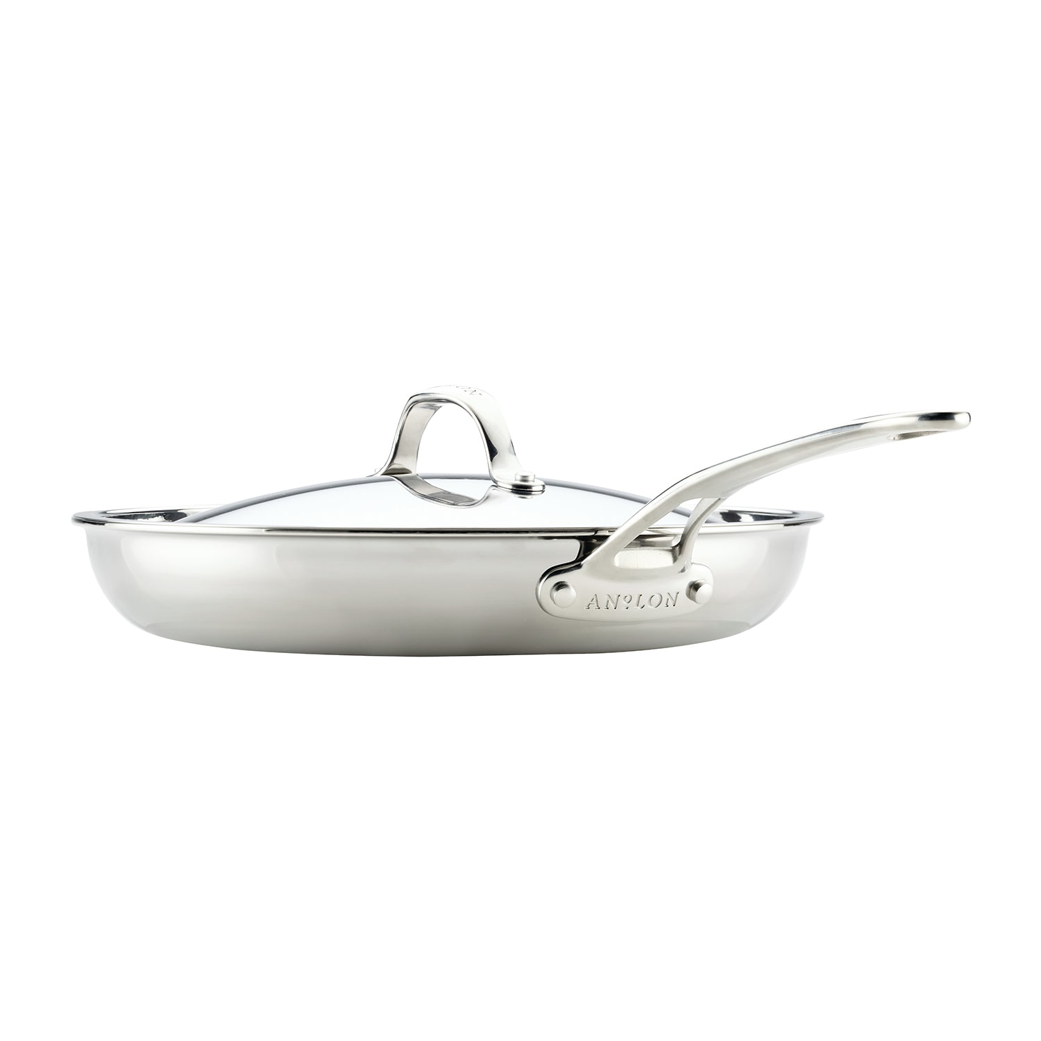 Anolon Everlast Tri-Ply Clad 12 1/2 Inch Stainless Steel Frying Pan