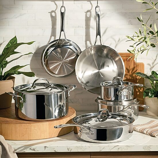 Anolon Everlast Tri-Ply Clad 10-pc. Stainless Steel Cookware Set