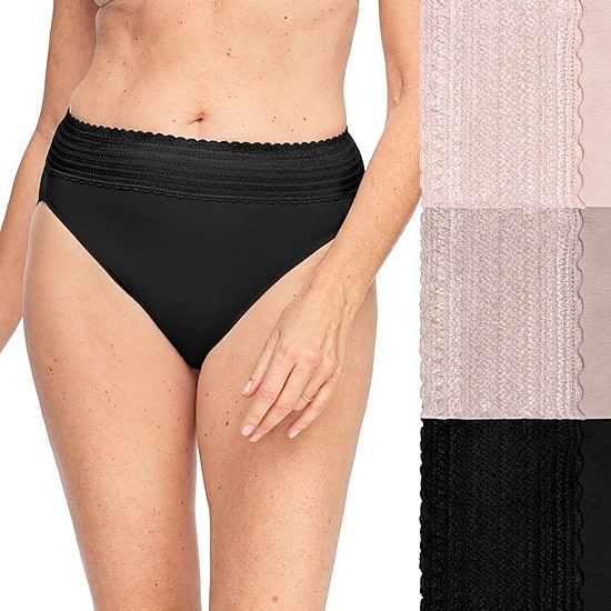 Warners® No Pinching No Problems® DigFree Comfort Waist with Lace Cotton Hi-Cut - WRW263HC04