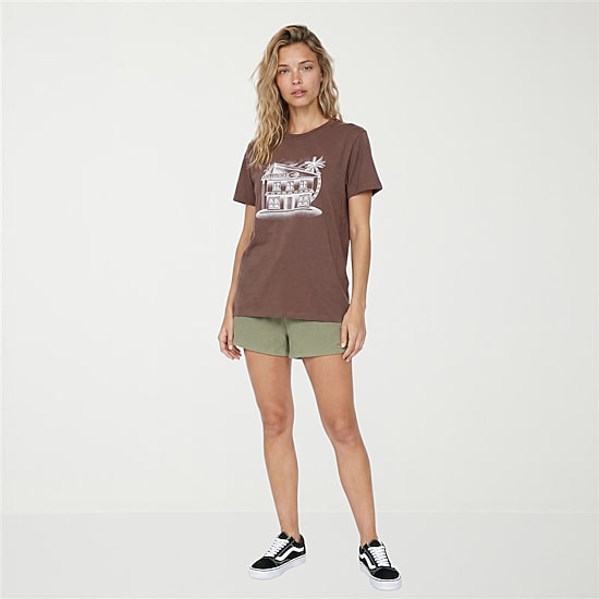 VOLCOM Womens Juniors Crew Neck Short Sleeve Regular Fit Graphic T-Shirt