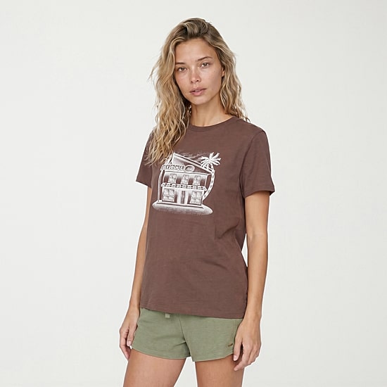 VOLCOM Womens Juniors Crew Neck Short Sleeve Regular Fit Graphic T-Shirt
