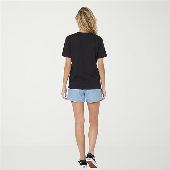 VOLCOM Womens Juniors Crew Neck Short Sleeve Regular Fit Graphic T-Shirt